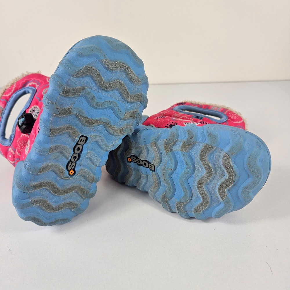Bogs Baby B-Moc Bullseye Pink Floral Waterproof Winter Boots Infants Size 6 - Picture 6 of 7